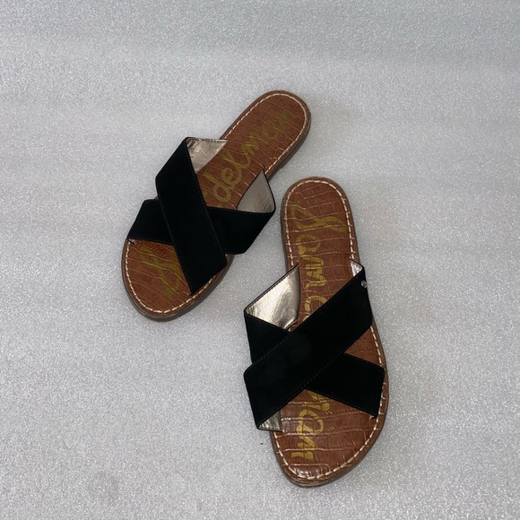 Sam Edelman Gertrude Black Suede Sandals size 8.5 - Picture 5 of 6